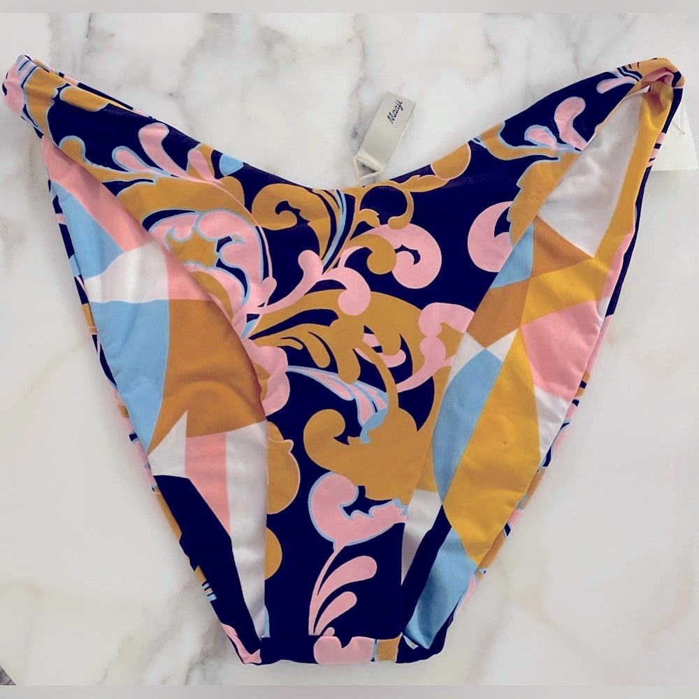 Maaji Swizzle Splendour Reversible Bikini Bottoms, Pink/Multi, Xl View 4